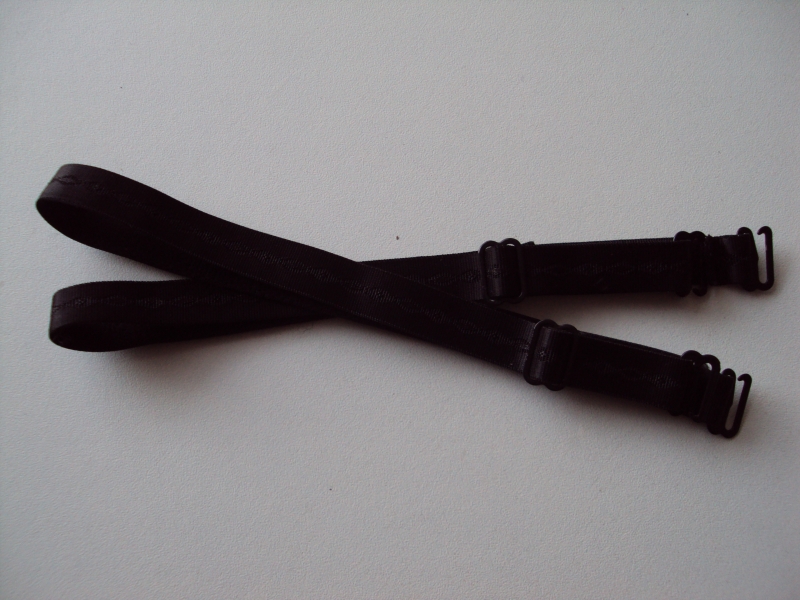 schouderband 1cm zwart