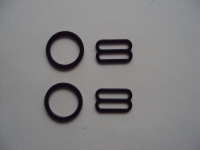 zwart plastic set -  oogjes /  8-tjes  - 1.2 cm