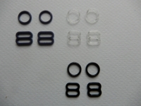 plastic set -  2 oogjes &  2 achtjes  - 0.8 cm