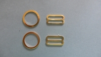 goud/ roze goud metaal set - 2 oogjes & 2 achtjes - 1.8 cm