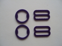 paars plastic set - 2 oogjes & 2 achtjes  -  1.3 cm
