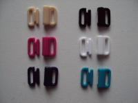 bikinisluitingen plastic - diverse kleuren - 1.2 cm breed