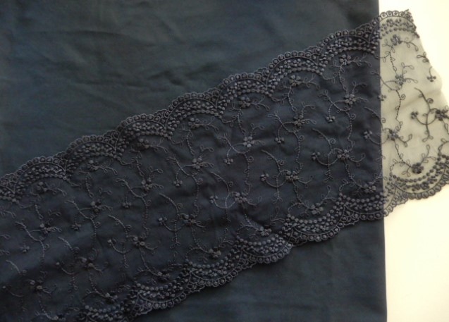 lingeriepakket donkerblauw lace