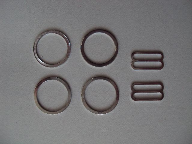 zilver metalen set - 4 oogjes & 2 achtjes - 1.2 cm