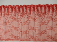 Stretchkant rood met gouddraad - lengte rek - 26 x 1.60 cm