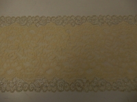 Stretchkant geel met zilver- 17 x 2.00 cm