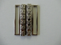 bikinisluiting - zilverkleurig bewerkt  - 5 cm breed