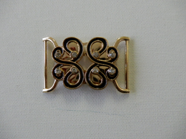bikinisluiting -zwart goud motief - 3cm breed