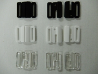 bikinisluiting - plastic - zwart, wit, transparant - 2 cm