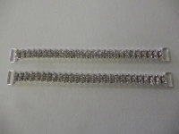 sier accessoires - zilverkleurig met strasstenen - 1.3 x 16.5cm lang