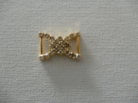 sier accessoires - goudkleur strass met steen 1cm