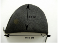 Schoudervulling  zwart - 1 cm dik