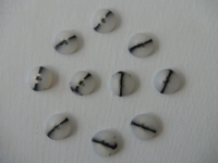 Knopen - light grey met zwarte streep Ø 1.9cm