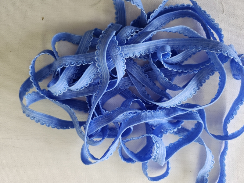 French terry blauw sier elastiek vanaf 4 meter
