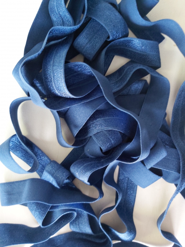 Koningsblauw omvouw elastiek vanaf 5 meter