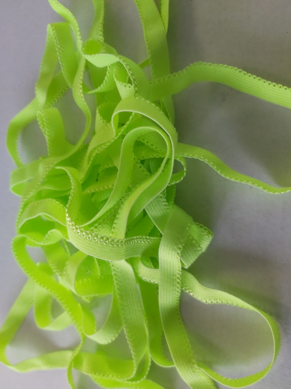 Neon geel/ groen sier elastiek vanaf 4 meter