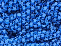 Blokken blauw viscose